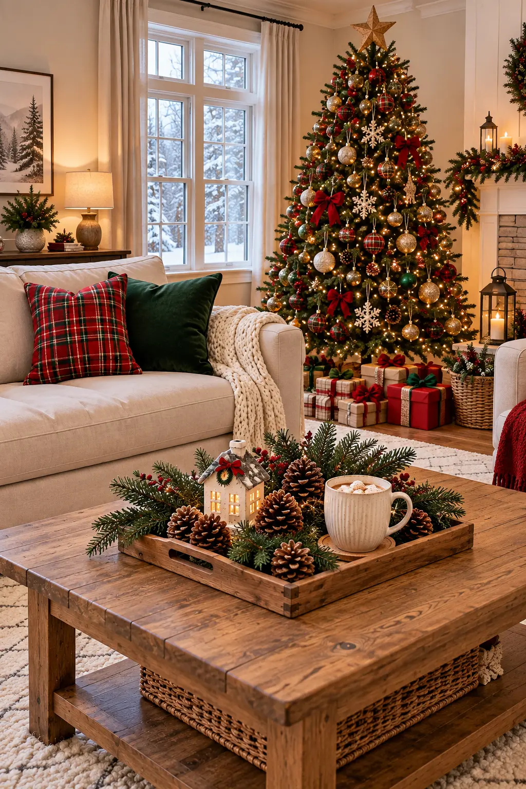 20 Easy Christmas Living Room Decor Ideas for a Festive Home on a Budget