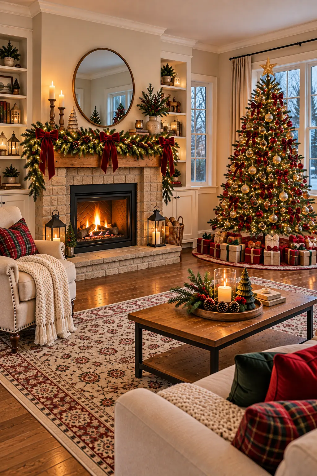 20 Easy Christmas Living Room Decor Ideas for a Festive Home on a Budget