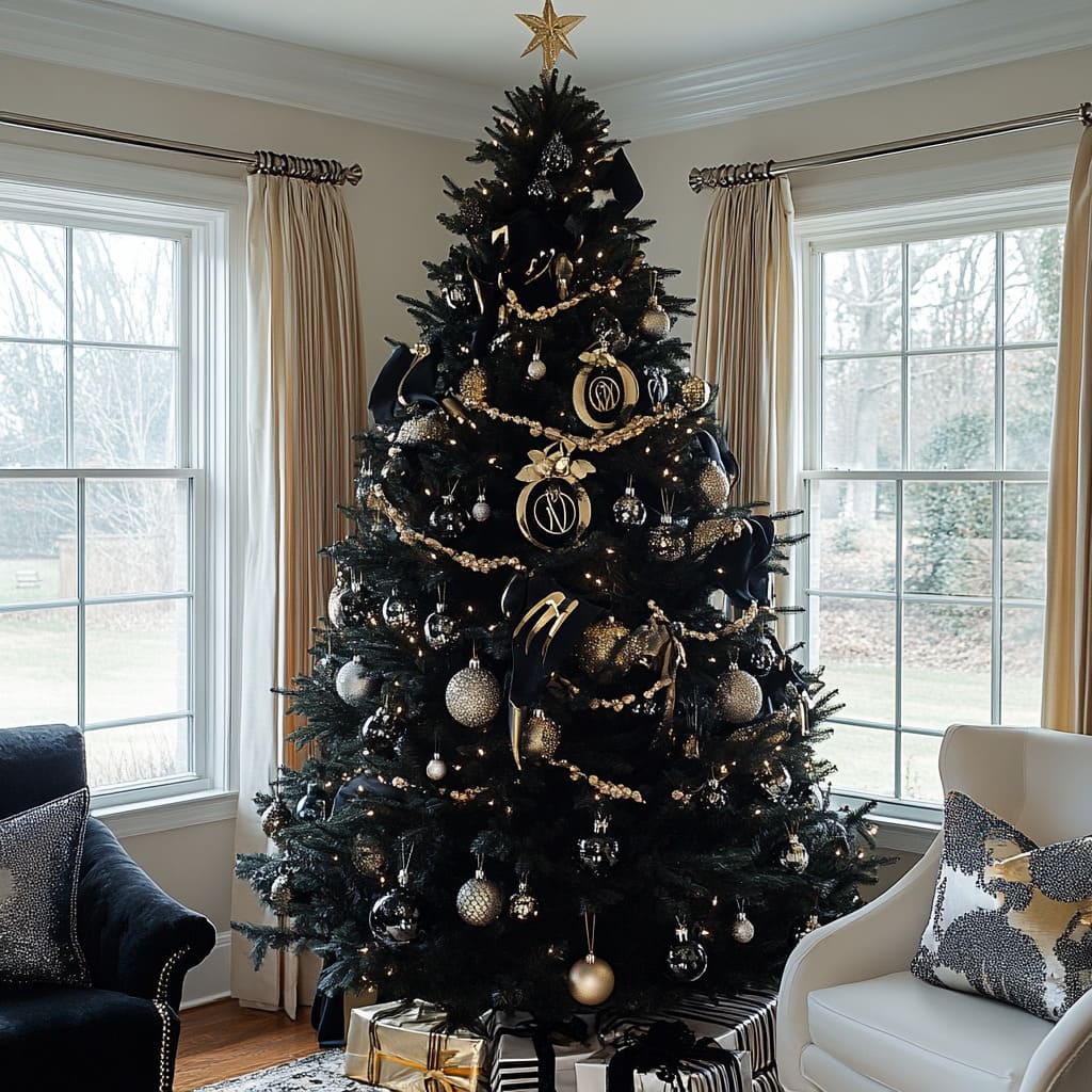 22 Creative Black Christmas Tree Decoration Ideas for 2024