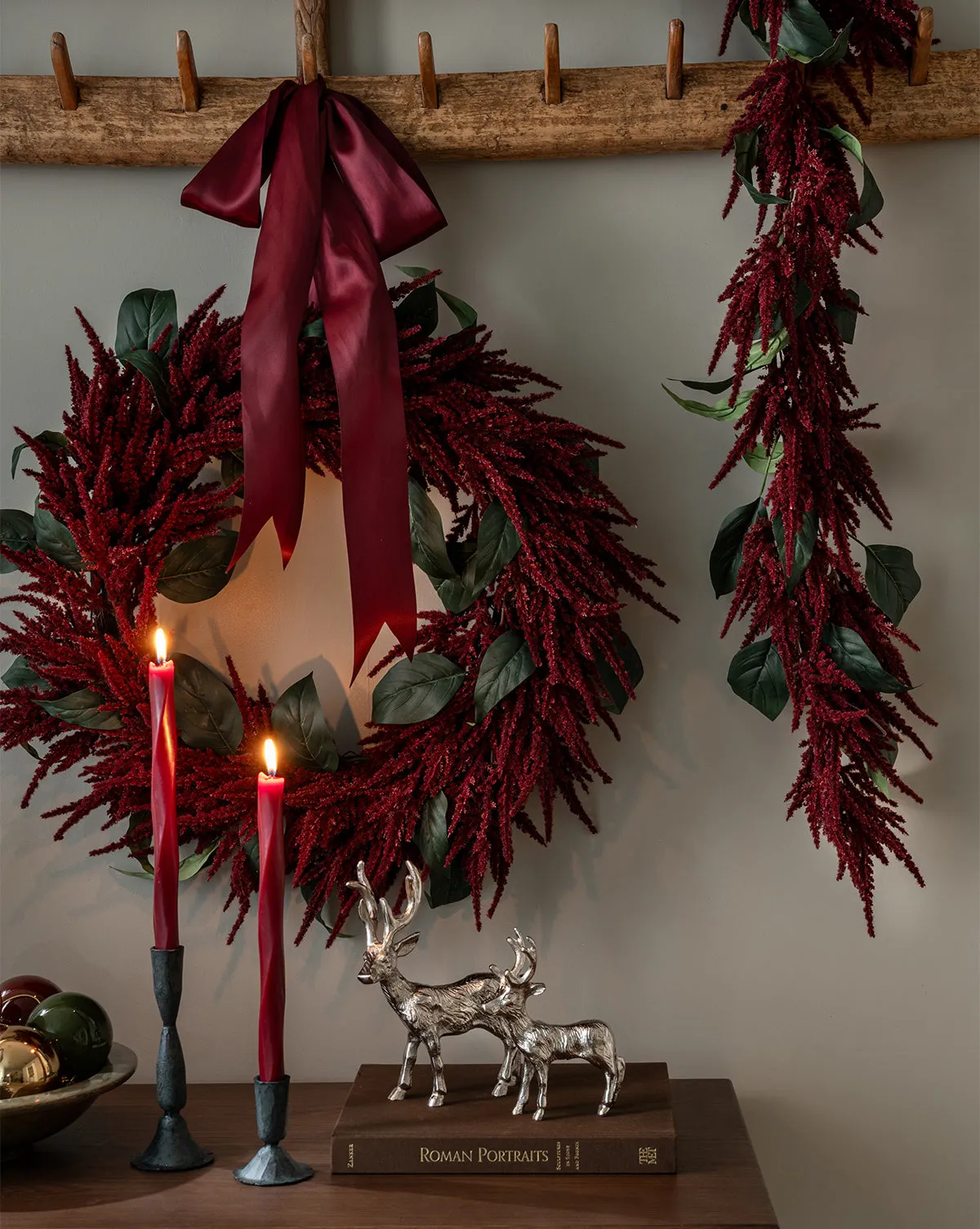 24' Amaranthus Faux Wreath