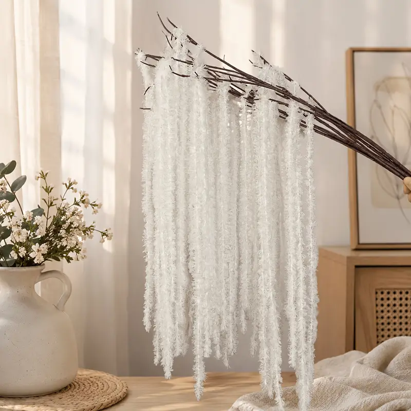 24pcs set artificial white hanging flower vine frosted multi - Temu Cyprus
