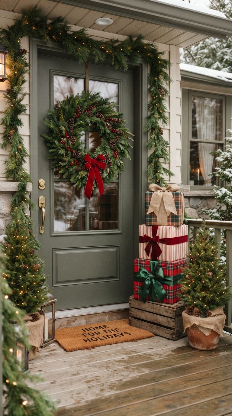 25 Christmas Front Porch Decorating Ideas On A Budget That Wow Neighbours  Without Breaking $50 - Zinnie's Apron