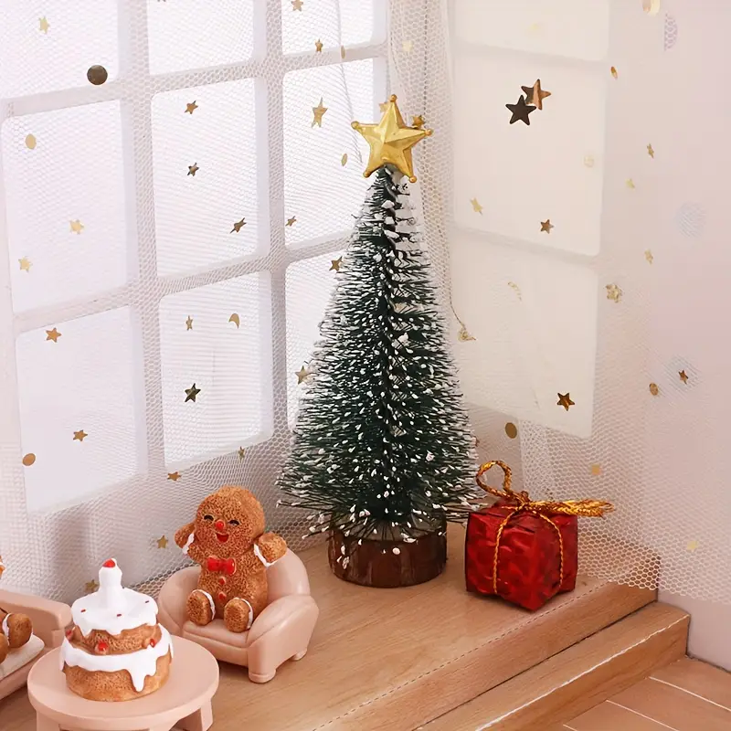 2pcs mini snowy pine christmas trees snowflakes - Temu Bahrain