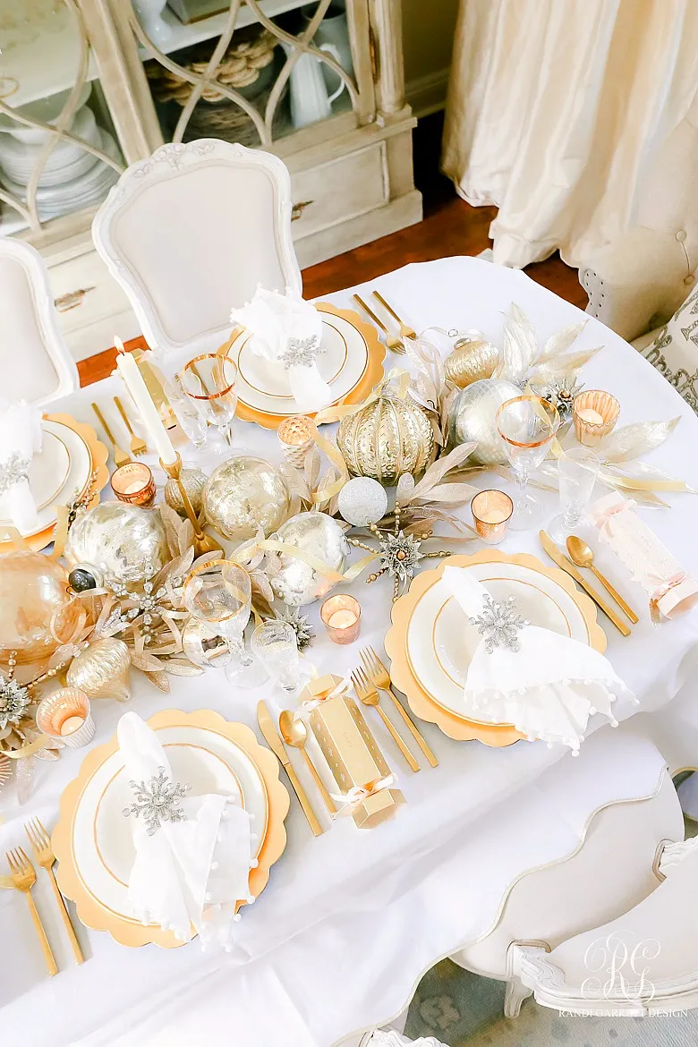 3 Tips to Set a Magical Silver and Gold Christmas Table - Randi Garrett  Design