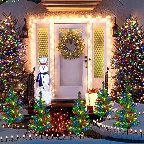 4-Pack Solar Christmas Tree Garden Stake Lights Decoration – DANNY'S HOME  GOODS