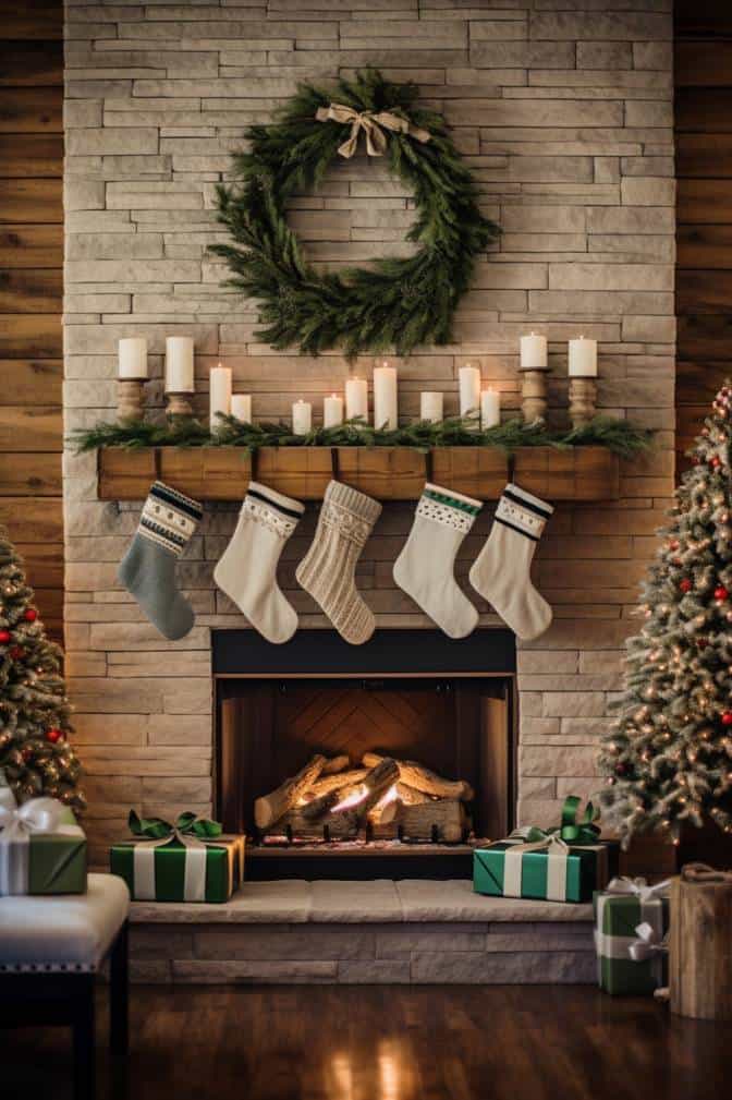 40+ Farmhouse Christmas Mantel Decor Ideas for a Merry Home