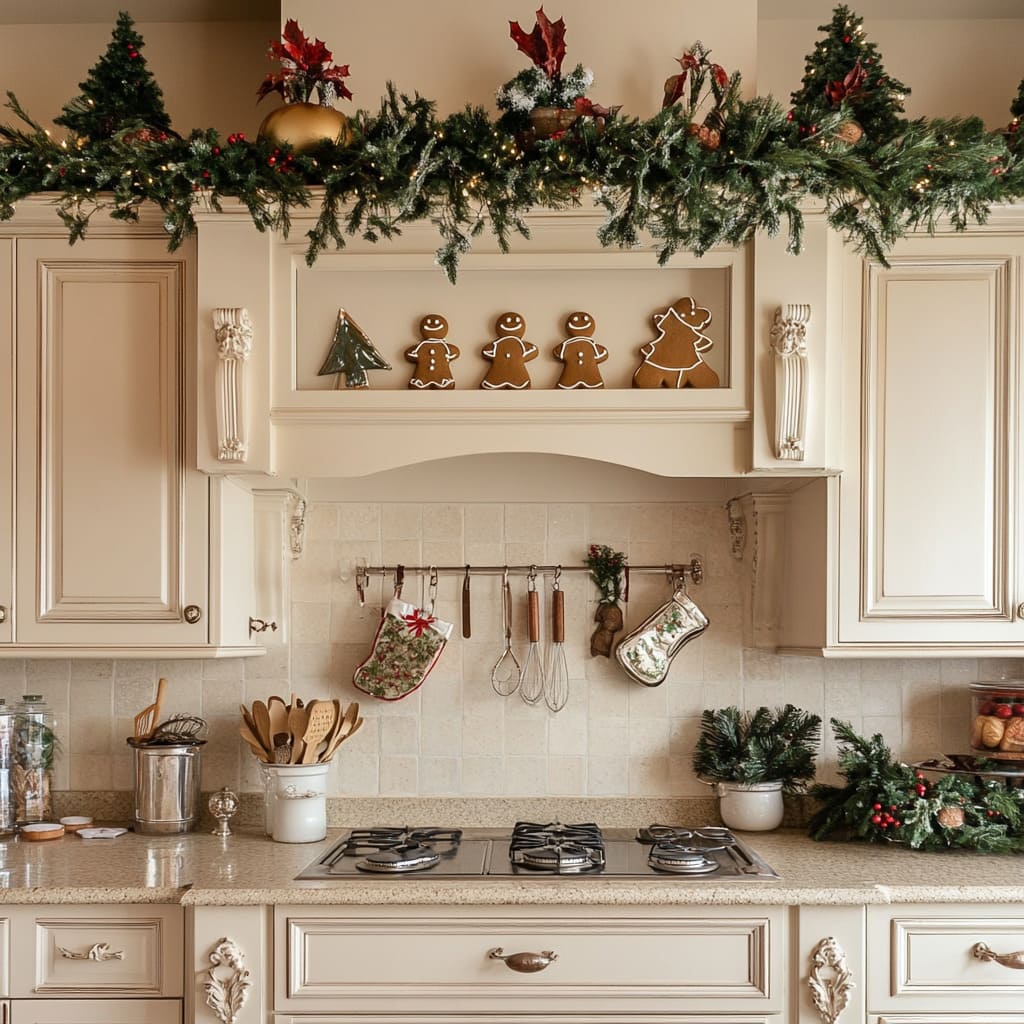 45 Christmas Decorating Ideas for Above Kitchen Cupboards