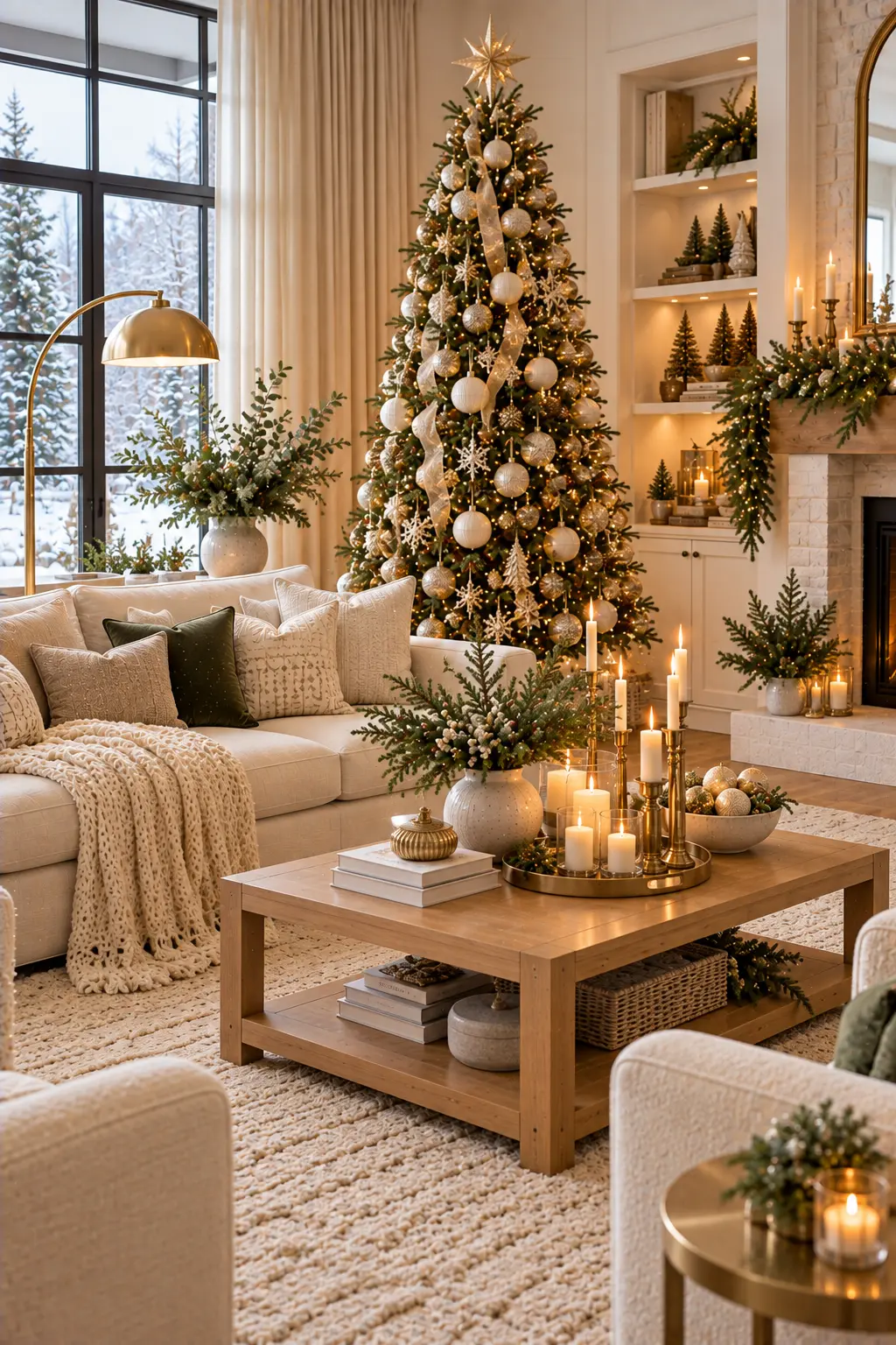 45 Modern Christmas Living Room Ideas for a Fresh Holiday Look