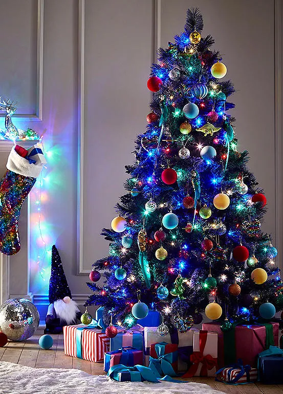 5ft 10in Midnight Blue Fir Christmas Tree with Bristle Tip