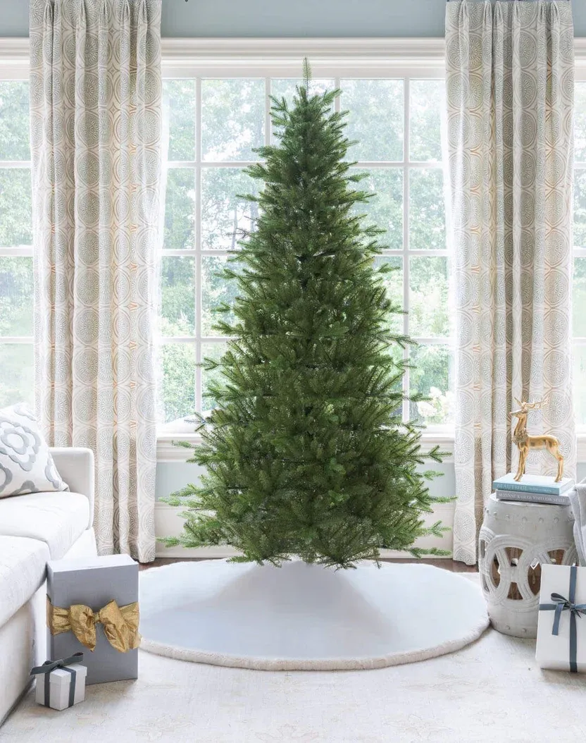 7.5' Alpine Fir Slim Artificial Christmas Tree 1800 Lux LED Lights -  christmasjungle.com