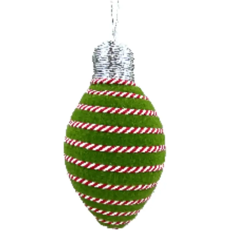 8' Christmas Light Ornament - Green/Red/White - Timelessfabricdecor