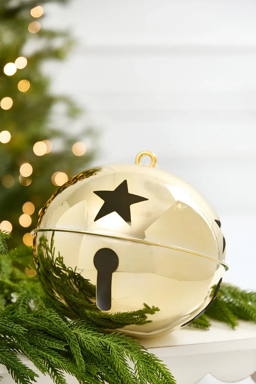 8' Metallic Gold Bell Ornament