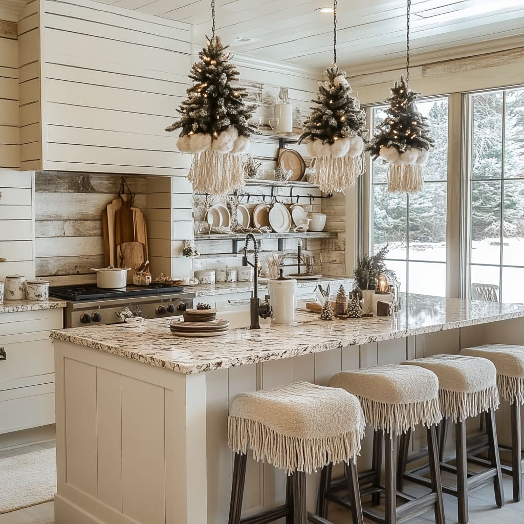 A Cozy Christmas Kitchen: 50 Easy Decor Ideas for American Kitchens | Fancy House Design