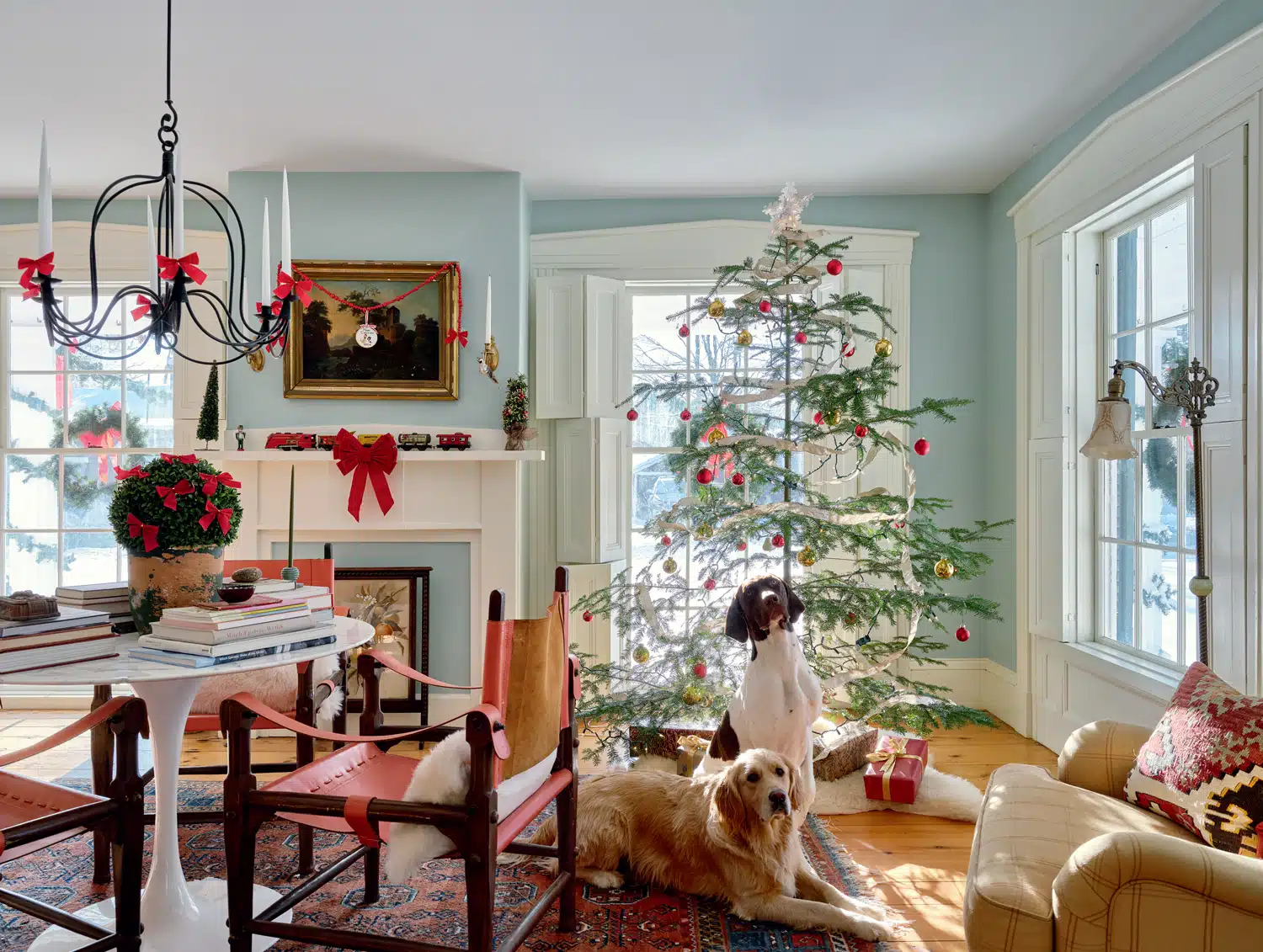 A Historic Greek Revival in Maine Decks the Halls With Cozy Christmas Charm