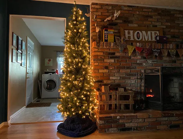A Skinny Christmas Tree for Our Skinny Space - Pocketful of Joules