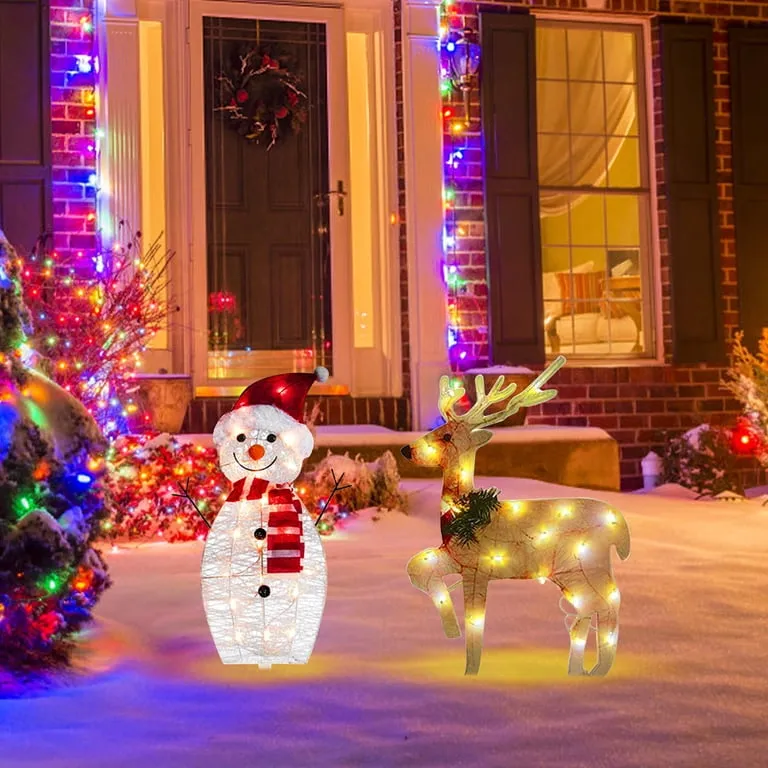 ABPWLY Christmas Decoration Light, Snowman Christmas Lights Garden Ambiance Decor  Light, Plug in Ground, for Indoor, Outdoor, Home Christmas Garden Decor -  Walmart.com