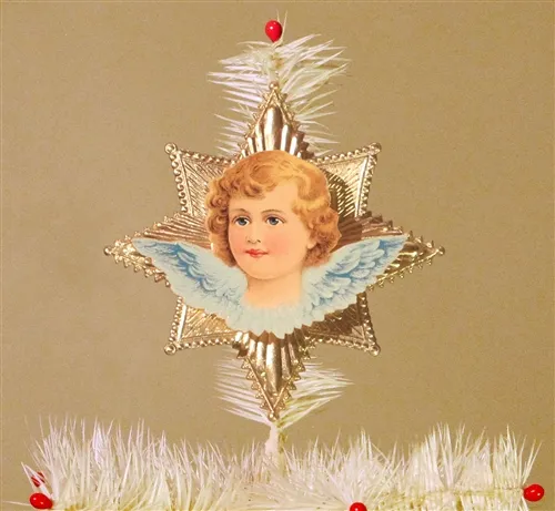 Angel Dresden Tree Topper | Antique Tree Topper | Samantha Claus