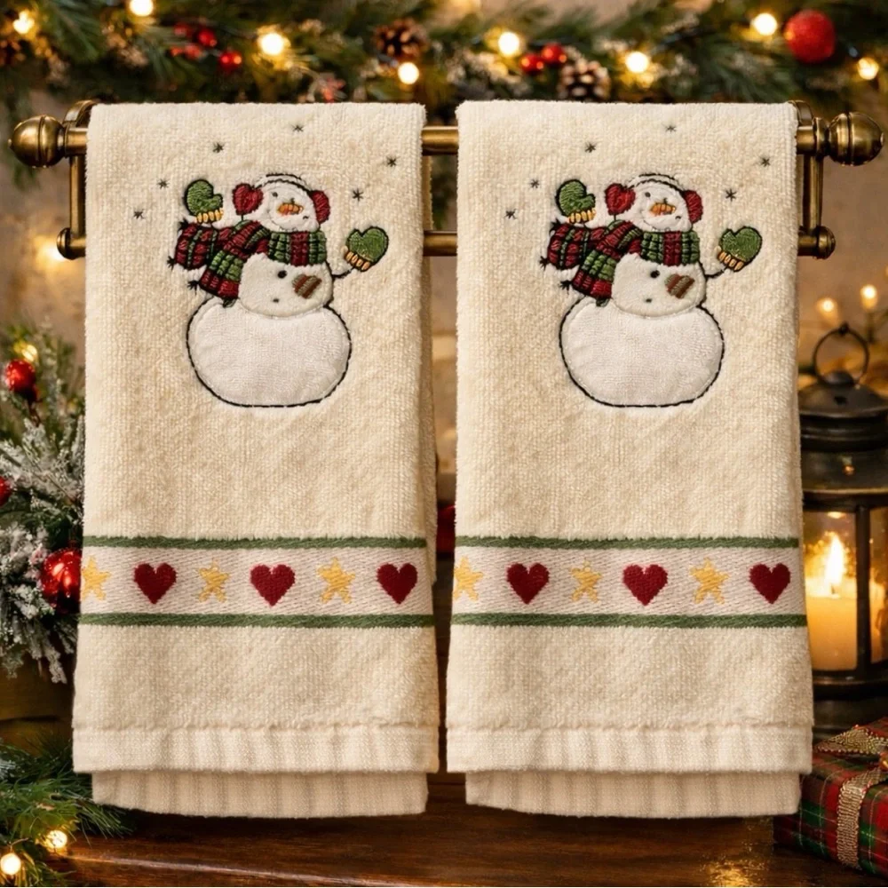 Authorized Holiday Bathroom Towels / Towel The Aisle® Durbin Home Decor  Xmas Premium Luxury Advanced Ultra