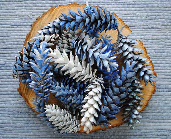Blue Pine Cone Wreath Tutorial: Unique Christmas Wreath