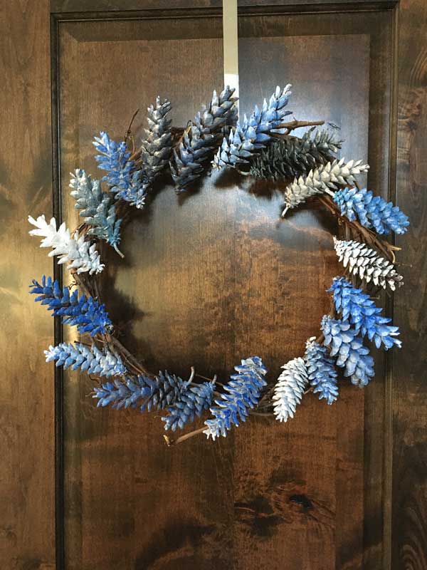 Blue Pine Cone Wreath Tutorial: Unique Christmas Wreath