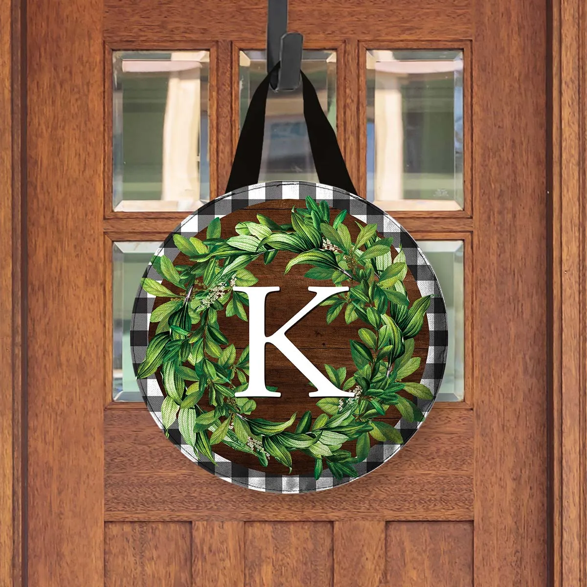 Briarwood Lane Wreath Monogram Letter K Door Hanger