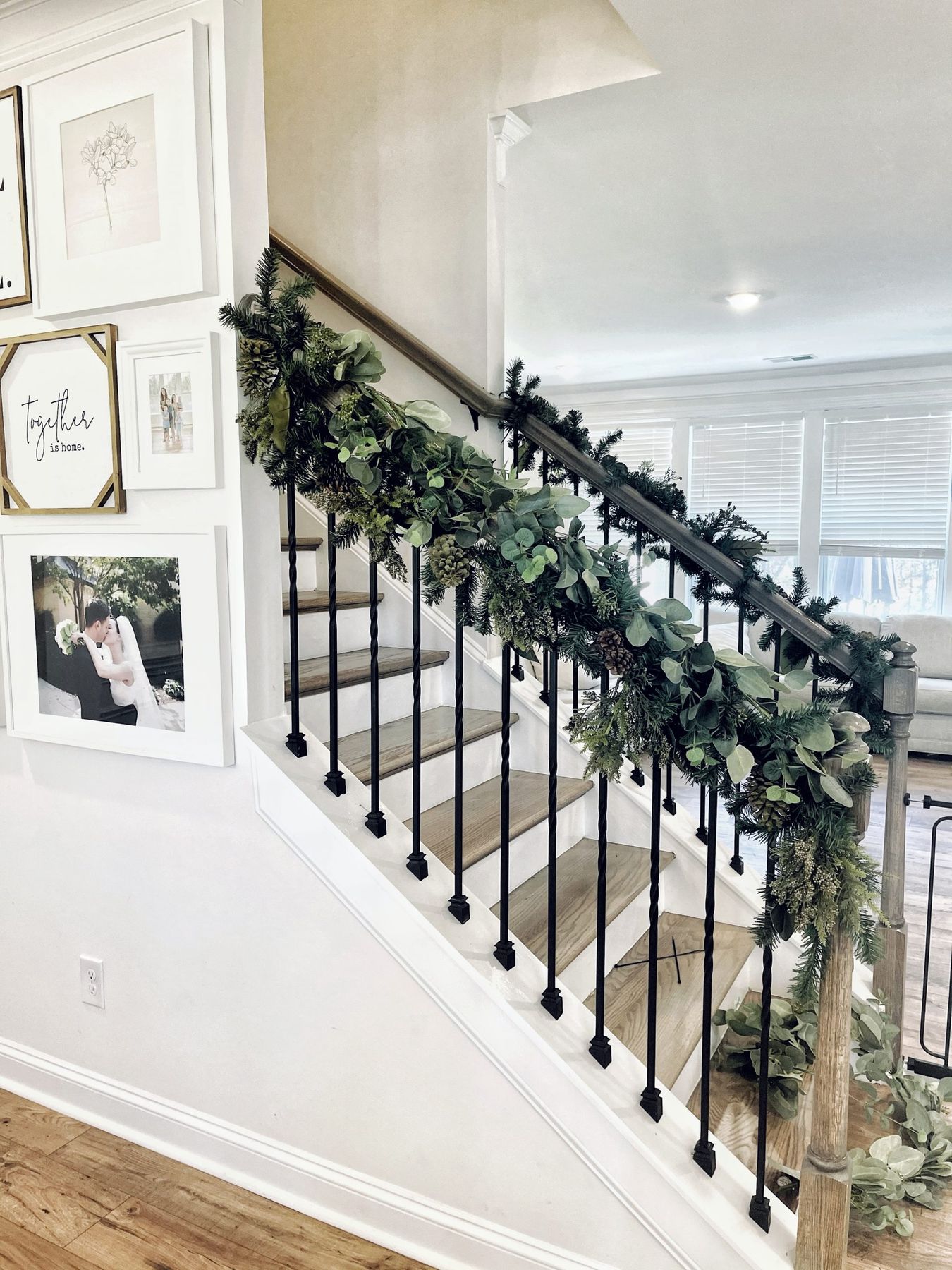 Budget Friendly Christmas Garland- Links and How To – At Home With Natalie