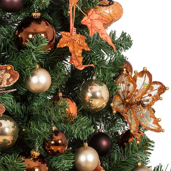 Burnt Orange Baubles Décor Shiny Orange Ball Ornament – My Christmas