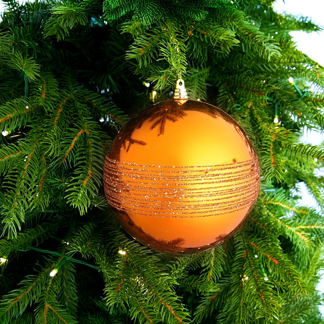 Burnt Orange Orange Christmas Seasonal Ornaments Burnt Orange Matte  Shatterproof Christmas Ball Ornament 8' (200mm) Christmas