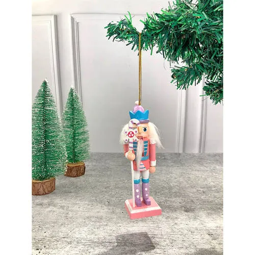 Buy Little Surprise Box Pastel Candy Theme,Set Of 4 Wooden Nutcrackers Christmas  Tree Ornaments Online