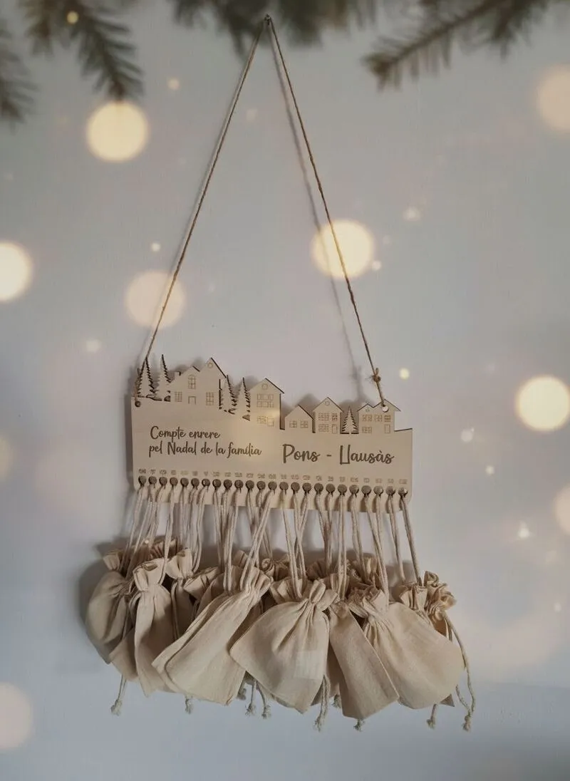 Buy wholesale Wooden Advent Calendar Winter Houses