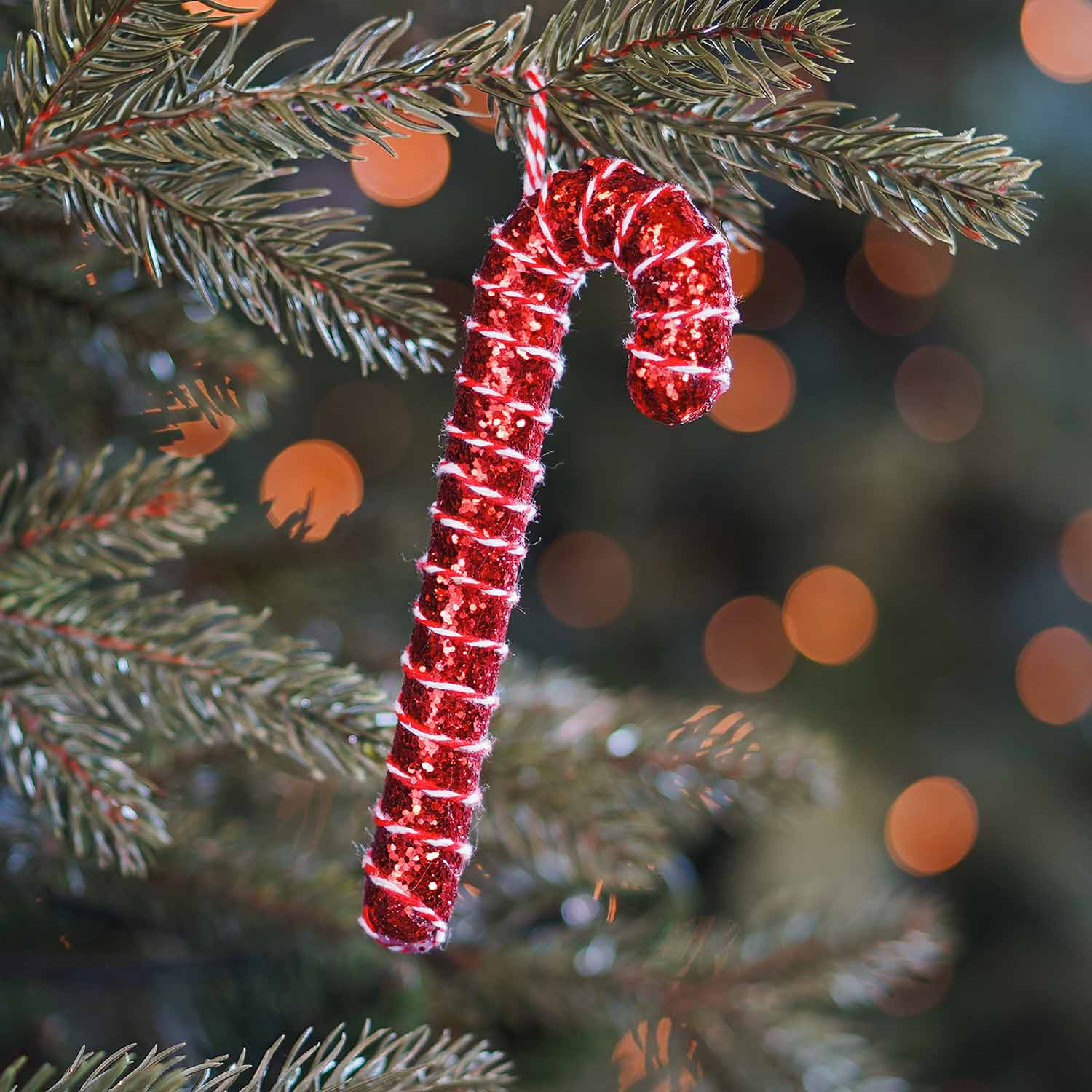 Candy Cane Ornament | Red White | 12 cm