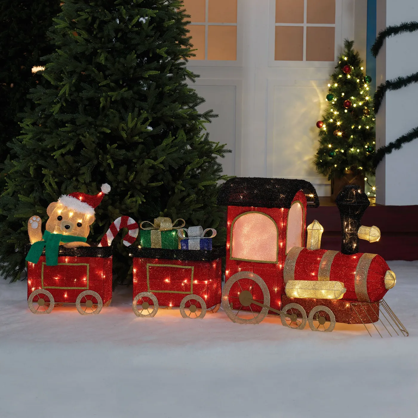 Christmas Decor Train, Christmas Decor for Home, LED Merry Christmas Decor