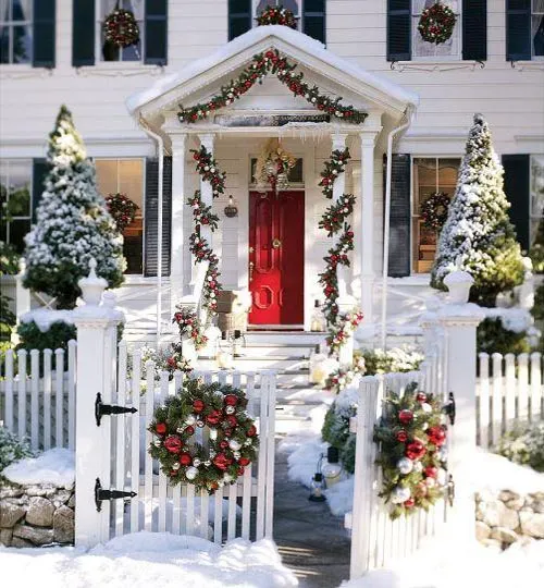 Christmas front door decorating ideas