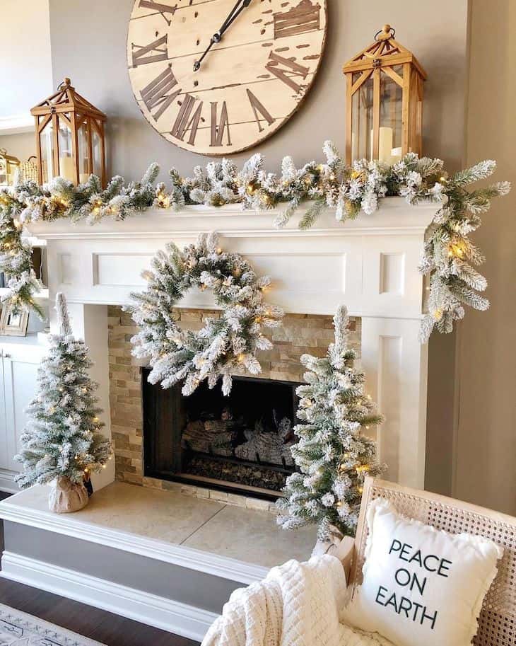 Christmas Mantel Decor Ideas - Farmhousehub