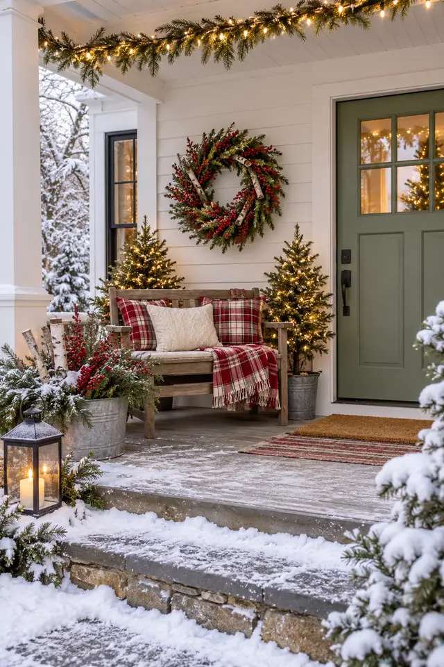 Christmas Porch Decor Ideas for a Warm and Festive Welcome - Our Happy  Corner