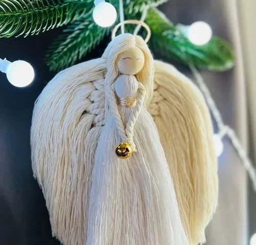Christmas tree ornaments, White Christmas angel, Christmas tree decor,  Holiday decor, Macrame angel, Boho Christmas, Christmas snowflake at ₹  30.29 | Xmas Tree Ornaments, क्रिसमस ट्री को सजाने का सा