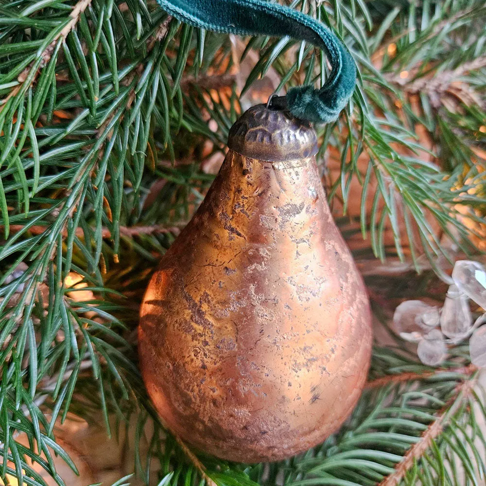 Christmas Tree Vintage Glass Christmas Balls Glass Pear Christmas  Decoration Glass Bauble Vintage Glass Bauble – Bowley Jackson