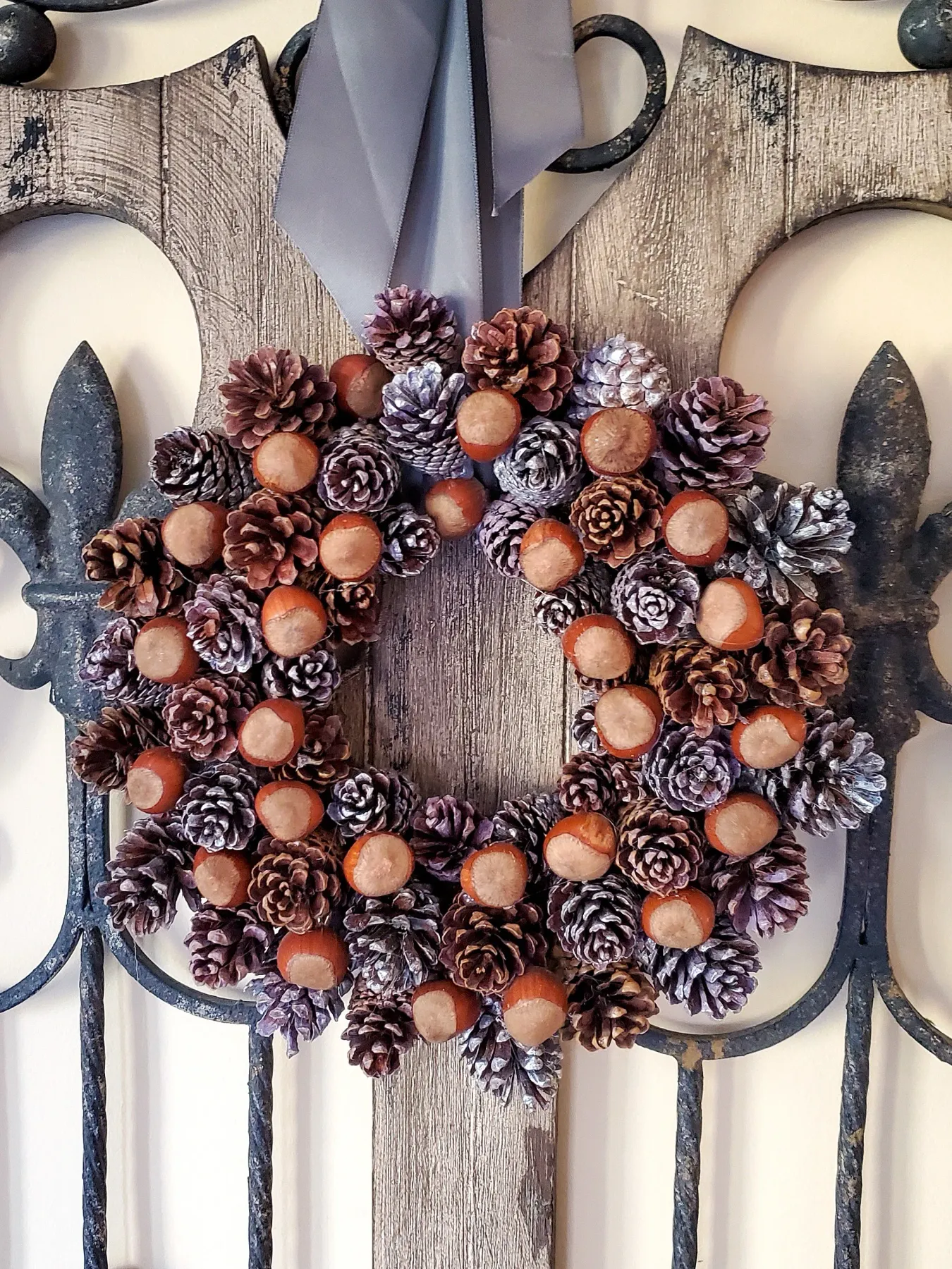 Christmas Wreath With Pine Cones Pinecone Wreath DIY Cloches Lavender
