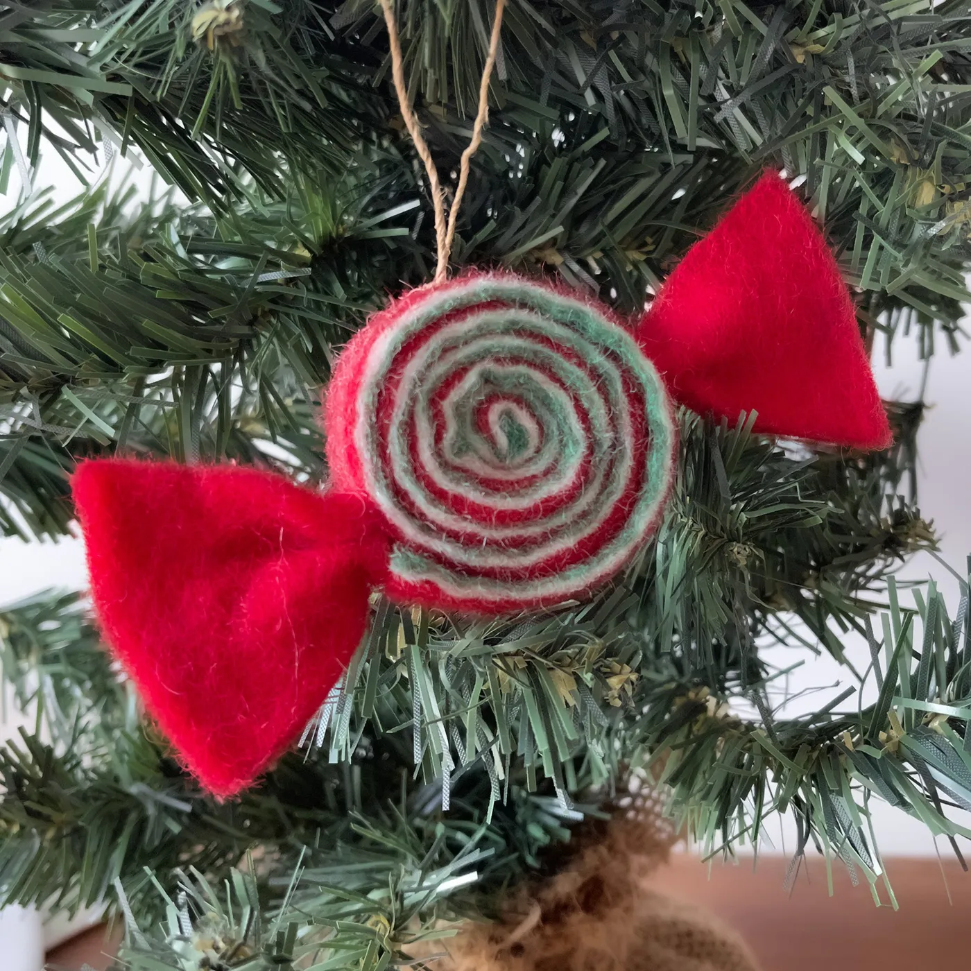 Classic Christmas Candy Handmade Felt Ornaments, Set of 3 - Gifts With  Humanity