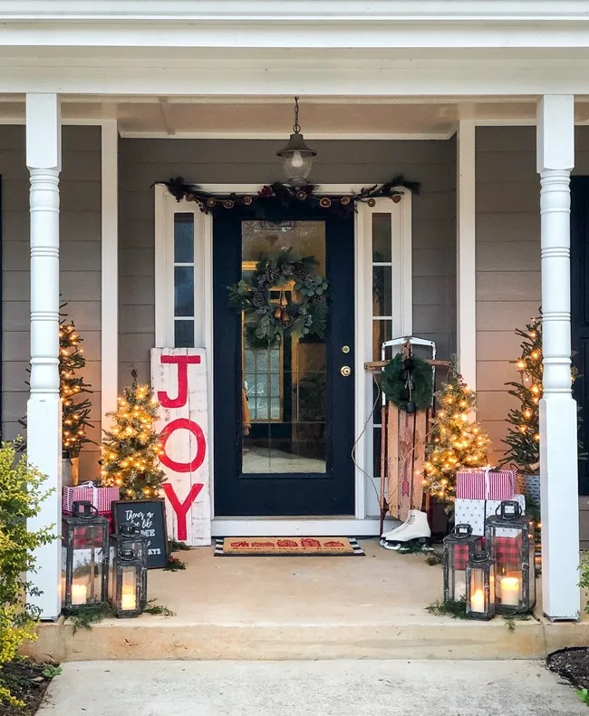 Classic Cozy Christmas Front Porch