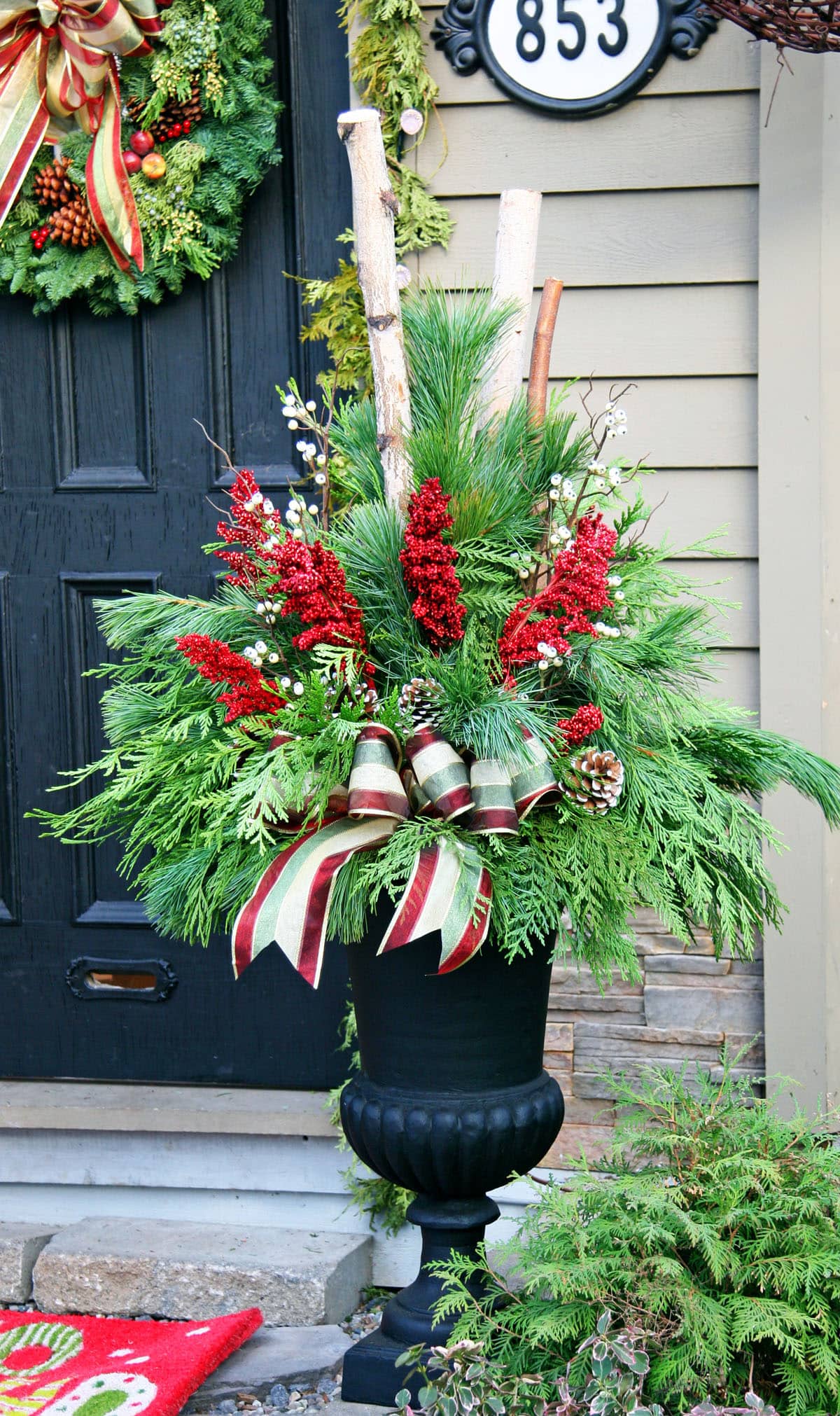 Colorful Outdoor Planters for Winter & Christmas Decorations - A Piece Of  Rainbow