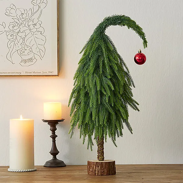 Crooked Neck Christmas Tree Home Desktop Ornament