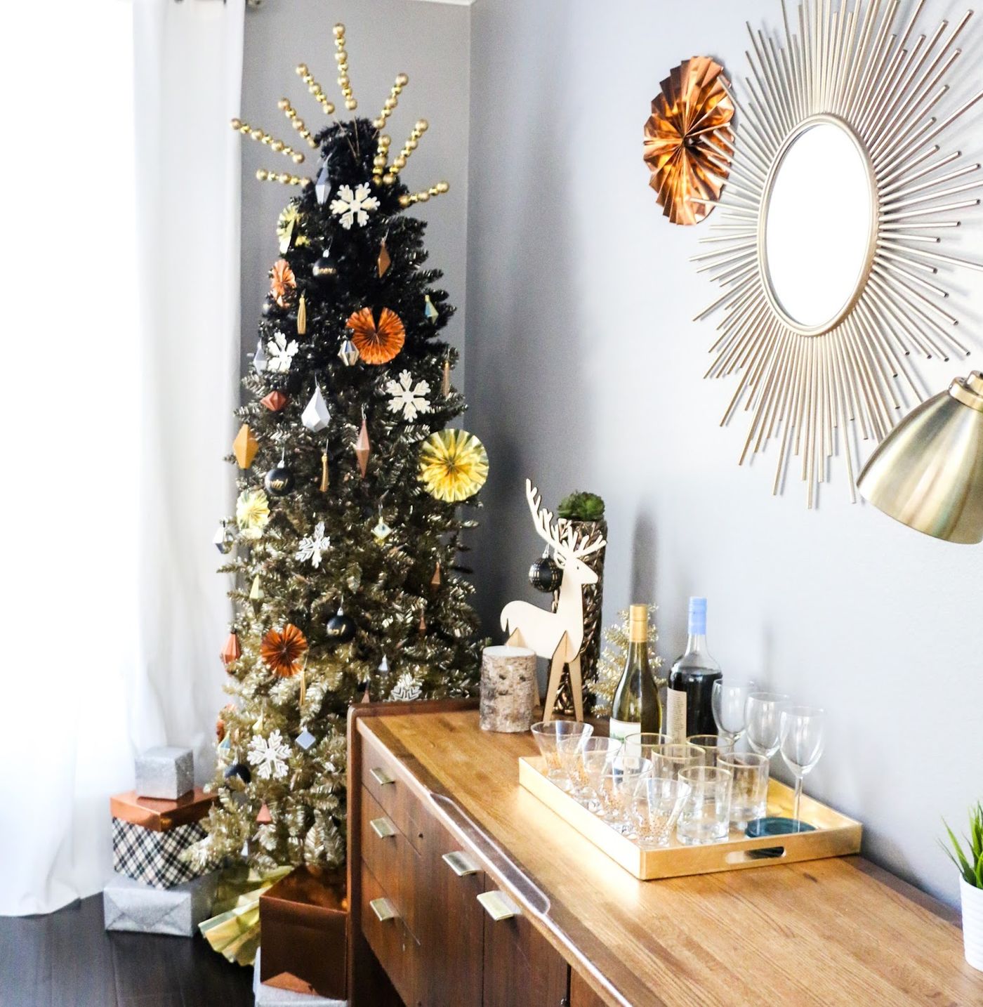 Decorate It - A Black and Gold Ombrè Tree - A Kailo Chic Life
