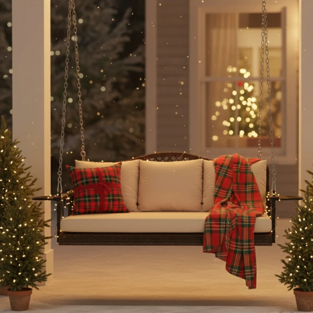 Decorating a Porch Swing for Christmas: Simple, Cozy, Festive Ideas - Aosom