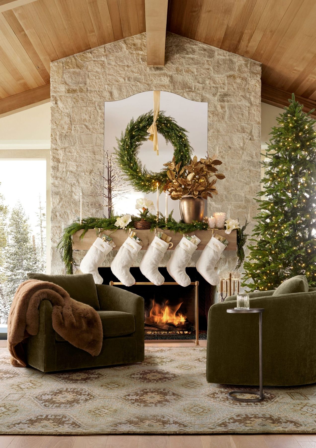 Decorating Ideas Pottery Barn Glass Christmas Tree Farmhouse Christmas Decor Pottery Barn Trees, Mercury Glass Tree
