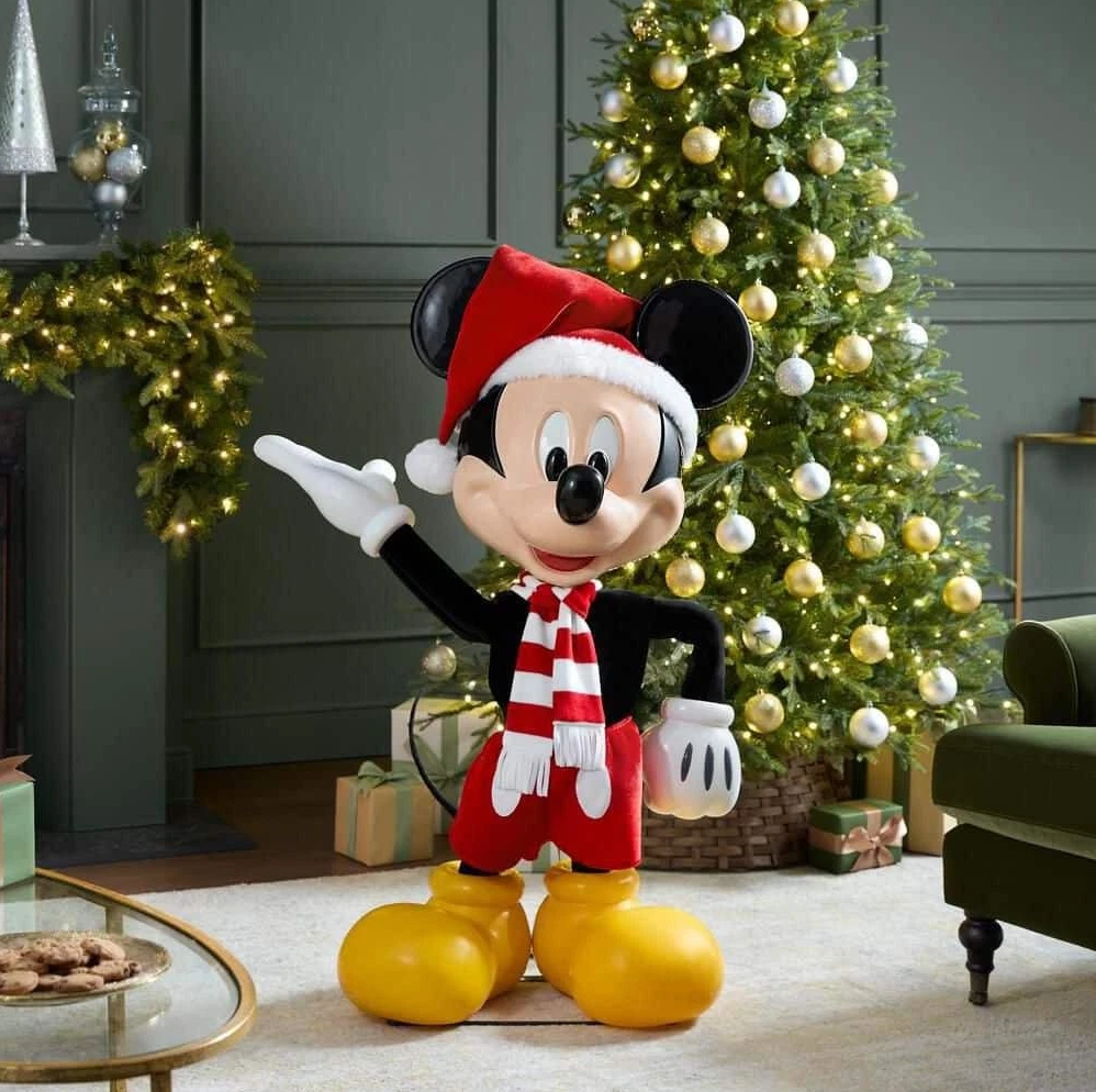 Disney 4 ft Animated Holiday Mickey Mouse Home Depot -Christmas Christmas  Decorations Animated 4 Foot Tall