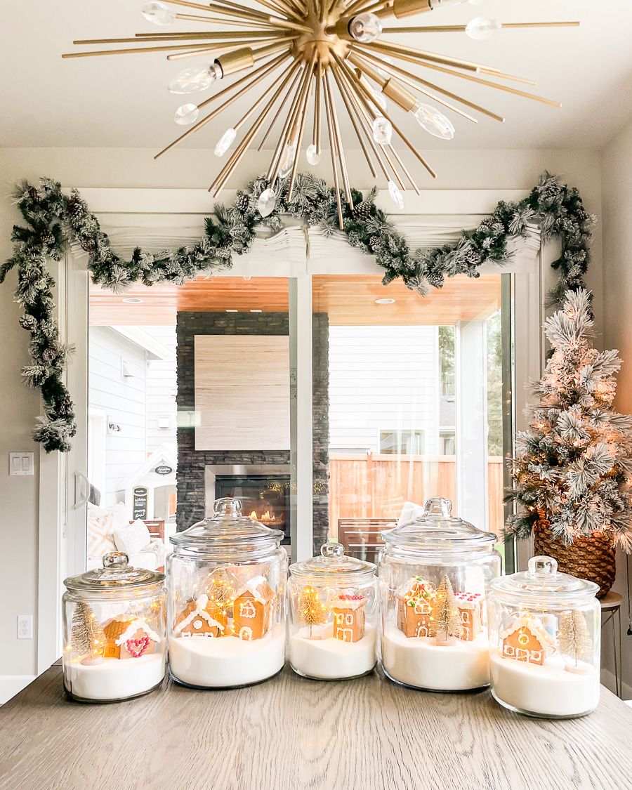 DIY Christmas Village Jars | Just A Tina Bit