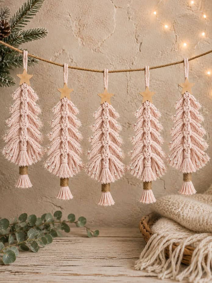 DIY Macrame Tassel Christmas Tree: Boho Holiday Decor