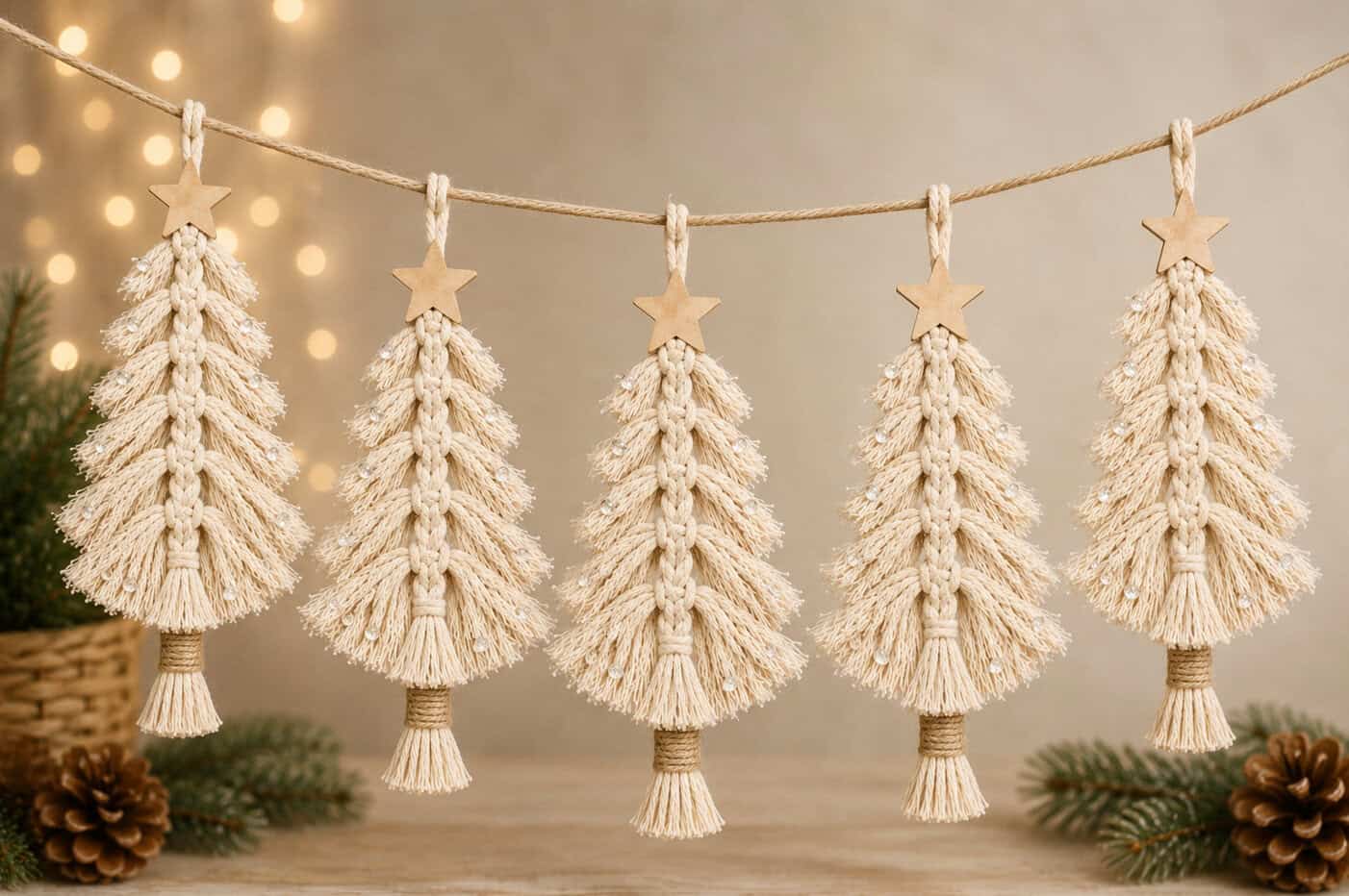 DIY Macrame Tassel Christmas Tree: Boho Holiday Decor
