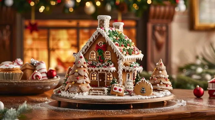 Download Festive Gingerbread House Image - Gingerbread, House, Festive |  StockCake